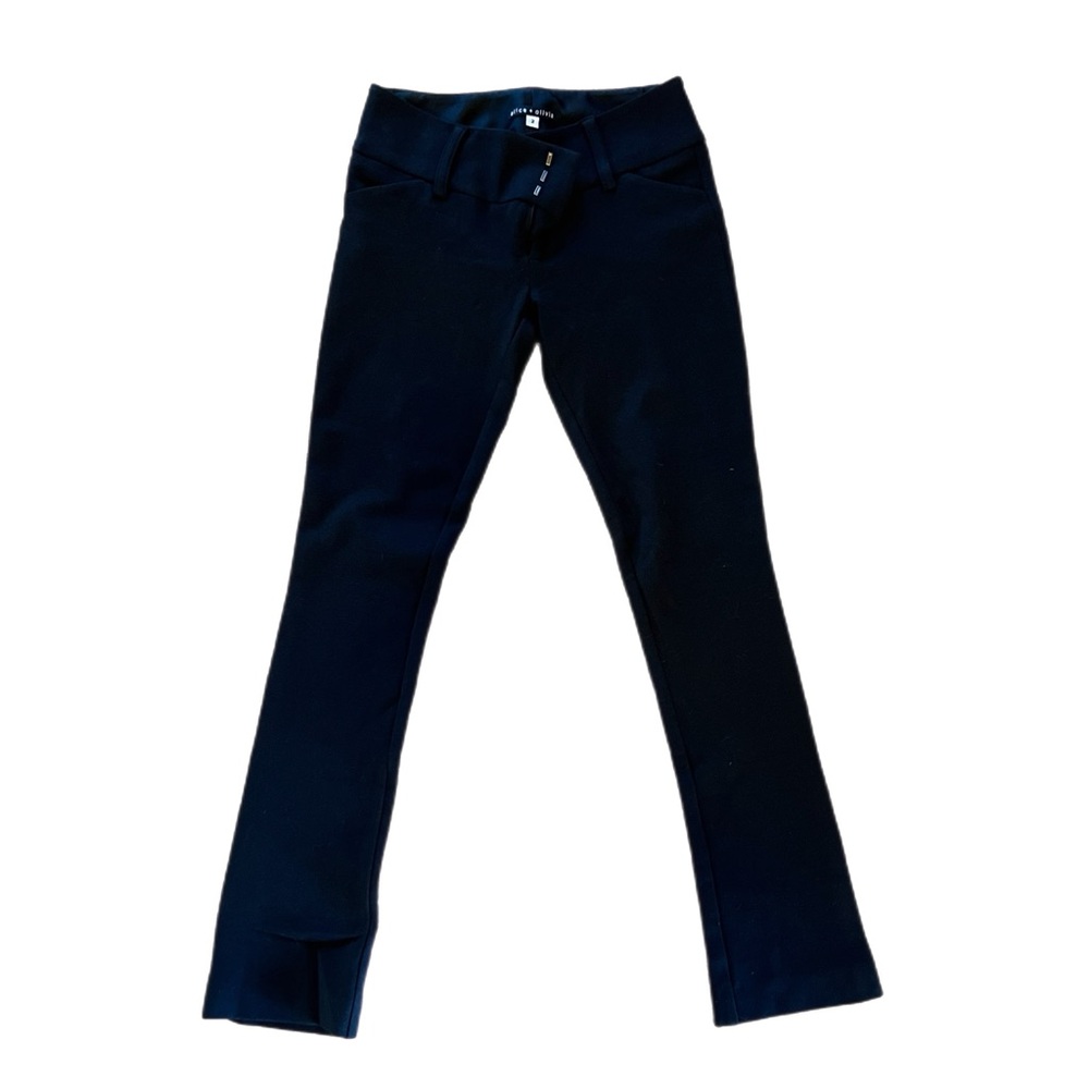 Alice & Olivia Size 2 straight leg black pants